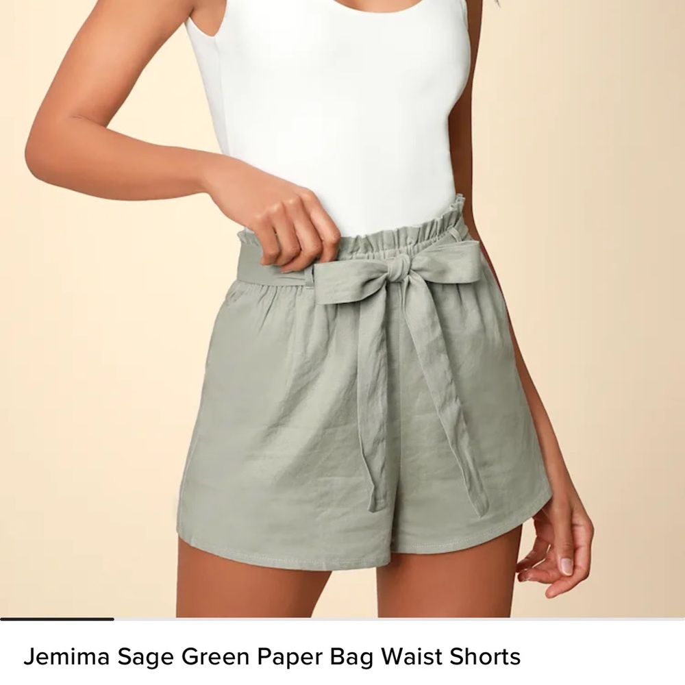 NWT Lulu's High Waist Sage Shorts